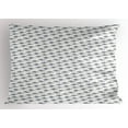 thumbnail image 1 of Ambesonne Fish Pillow Sham, Aquarium Doodle Scales, 36" X 20", Dark Blue White, 1 of 2