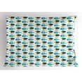 thumbnail image 1 of Ambesonne Fish Pillow Sham, Cartoon Style Scale Motifs, 26" X 20", Multicolor, 1 of 2