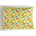 thumbnail image 1 of Ambesonne Fish Pillow Sham, Funny Pufferfish Colorful, 26" X 20", Multicolor, 1 of 2