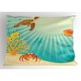 thumbnail image 1 of Ambesonne Fish Pillow Sham, Tropical Animals Cartoon, 36" X 20", Multicolor, 1 of 2