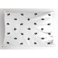 thumbnail image 1 of Ambesonne Fish Pillow Sham, Underwater Tropical Animals, 26" X 20", Black and White, 1 of 2