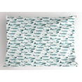 thumbnail image 1 of Ambesonne Fish Pillow Sham, Watercolor Marine Animal, 26" X 20", Teal, 1 of 2
