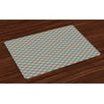 thumbnail image 1 of Ambesonne Fish Place Mats Set of 4, Animal Scales Pattern, Standard Size, Tan Pale Blue, 1 of 4
