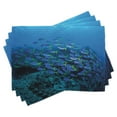 thumbnail image 1 of Ambesonne Fish Place Mats Set of 4, Shoal Reef Ocean, Standard Size, Multicolor, 1 of 6