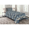 thumbnail image 1 of Ambesonne Fish Quilted Bedspread Set 2 Pcs, Cartoon Aquarium, Twin Size, Slate and Cadet Blue Tan, 1 of 3