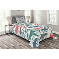 thumbnail image 1 of Ambesonne Fish Quilted Bedspread Set 2 Pcs, Colorful Shark Patterns, Twin Size, Multicolor, 1 of 3