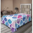 thumbnail image 1 of Ambesonne Fish Scale Flat Sheet, Pastel Mermaid Pattern, Twin Size, Multicolor, 1 of 1