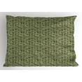 thumbnail image 1 of Ambesonne Fish Scale Pillow Sham, Boho Curves, 36" X 20", Black and Pale Khaki, 1 of 2