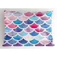 thumbnail image 1 of Ambesonne Fish Scale Pillow Sham, Pastel Mermaid Pattern, 36" X 20", Multicolor, 1 of 2
