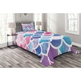 thumbnail image 1 of Ambesonne Fish Scale Quilted Bedspread Set 2 Pcs, Pastel Mermaid Pattern, Twin Size, Multicolor, 1 of 3
