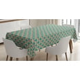 thumbnail image 1 of Ambesonne Fish Scale Tablecloth Rectangular Table Cover, Mosaic Curves, 60"x84", Pale Green Turquoise, 1 of 4