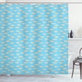 thumbnail image 1 of Ambesonne Fish Shower Curtain, Hand Drawn Style Flock, 69"Wx84"L, Pale Blue White, 1 of 5
