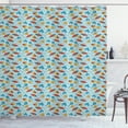 thumbnail image 1 of Ambesonne Fish Shower Curtain, Kite Shaped Animal Pattern, 69"Wx70"L, Multicolor, 1 of 3