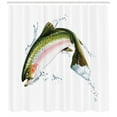 thumbnail image 1 of Ambesonne Fish Shower Curtain, Salmon Photorealistic Art, 69"Wx70"L, Multicolor, 1 of 3