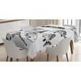 thumbnail image 1 of Ambesonne Fish Tablecloth Rectangular Table Cover, Hand Drawn Animals, 60"x84", Black White, 1 of 4