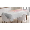 thumbnail image 1 of Ambesonne Fish Tablecloth Rectangular Table Cover, Pink Floral, 60"x84", Pink Yellow, 1 of 4