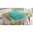 thumbnail image 1 of Ambesonne Fish Tablecloth Rectangular Table Cover, Tropical Animals Cartoon, 60"x90", Multicolor, 1 of 4