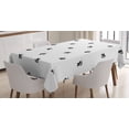 thumbnail image 1 of Ambesonne Fish Tablecloth Rectangular Table Cover, Underwater Tropical Animals, 52"x70", Black and White, 1 of 4