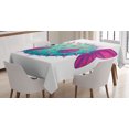 thumbnail image 1 of Ambesonne Fish Tablecloth Rectangular Table Cover, Vibrant Color Bubble Fish, 60"x90", Mint Green Hot Pink, 1 of 4