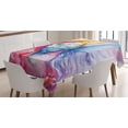 thumbnail image 1 of Ambesonne Fish Tablecloth Rectangular Table Cover, Watercolor Abstract Art, 52"x70", Multicolor, 1 of 3