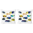 thumbnail image 1 of Ambesonne Fish Throw Pillow Cover 2 Pack, Cod Bonito Palette, 16", Multicolor, 1 of 2