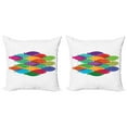 thumbnail image 1 of Ambesonne Fish Throw Pillow Cover 2 Pack, Colorful Shoal Art, 18", Multicolor, 1 of 2