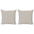 thumbnail image 1 of Ambesonne Fish Throw Pillow Cover 2 Pack, Marine Cartoon Animal, 18", White Blue Grey Orange, 1 of 2