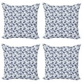 thumbnail image 1 of Ambesonne Fish Throw Pillow Cover 4 Pack, Eastern Traditional Animal, 20", Dark Blue White, 1 of 2