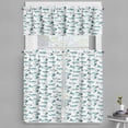 thumbnail image 1 of Ambesonne Fish Valance & Curtain, Watercolor Marine Animal, 55"x45", Teal, 1 of 6