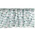 thumbnail image 1 of Ambesonne Fish Window Valance, Watercolor Marine Animal, 54" X 12", Teal, 1 of 3