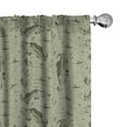 thumbnail image 1 of Ambesonne Fishing Window Curtains, Fisherman Boat and Trouts, Each 28" W x 95" L, Dusk Army Green, 1 of 5