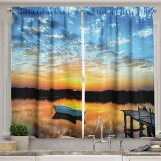 Vintage American Flag Window Curtain,Men 3D Bass Fish Curtains,Hunting  Fishing Window Treatment Curtain for Kids Boys Adult Room Decor,Rustic
