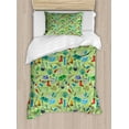thumbnail image 1 of Ambesonne Fishing Theme Duvet Cover Sets, Angling and Camping, 2-Twin, Pastel Green Multicolor, 1 of 3