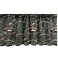 thumbnail image 1 of Ambesonne Fishing Theme Window Valance, Fishes and Fishermans, 42" x 12", Dark Taupe Multicolor, 1 of 3