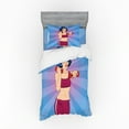 thumbnail image 1 of Ambesonne Fitness Bedding Set 3 Pcs, Pop Art Woman Vitality, Twin, Multicolor, 1 of 3