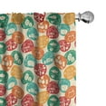 thumbnail image 1 of Ambesonne Fitness Curtains, Colorful Spots Sports Life, Pair of 28"x84", Multicolor, 1 of 5