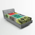 thumbnail image 1 of Ambesonne Fitness Fitted Sheet, Modern Words in Frames Art, Twin XL Size, Multicolor, 1 of 3