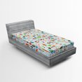 thumbnail image 1 of Ambesonne Fitness Fitted Sheet, Sports Diet Vitality, Twin XL Size, Multicolor, 1 of 2