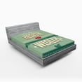 thumbnail image 1 of Ambesonne Fitness Fitted Sheet, Vintage Inspirational, Full Size, Pale Orange Pale Green, 1 of 2