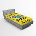 thumbnail image 1 of Ambesonne Fitness Fitted Sheet, Words Doodle, Twin Size, Multicolor, 1 of 3