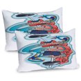 thumbnail image 1 of Ambesonne Fitness Pillow Sham 2 Pack, Words Flowers Barbell, 36"x20", Dark Coral Blue Grey, 1 of 3