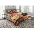 thumbnail image 1 of Ambesonne Fitness Quilted Bedspread Set 3 Pcs, Training Achievement, King Size, Multicolor, 1 of 3