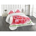 thumbnail image 1 of Ambesonne Fitness Quilted Bedspread Set 3 Pcs, Watercolor Summer Fruit, King Size, Multicolor, 1 of 5