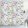 thumbnail image 1 of Ambesonne Fitness Shower Curtain, Sports Diet Vitality, 69"Wx75"L, Multicolor, 1 of 3