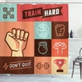 thumbnail image 1 of Ambesonne Fitness Shower Curtain, Training Achievement, 69"Wx84"L, Multicolor, 1 of 3
