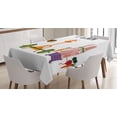 thumbnail image 1 of Ambesonne Fitness Tablecloth Rectangular Table Cover, Animals Exercise, 60"x90", Multicolor, 1 of 4