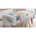 thumbnail image 1 of Ambesonne Fitness Tablecloth Rectangular Table Cover, Colorful Wellness Themed, 60"x90", Multicolor, 1 of 4