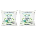 thumbnail image 1 of Ambesonne Fitness Throw Pillow Cover 2 Pack, Body is Only Place to Live, 18", Multicolor, 1 of 2