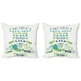 thumbnail image 1 of Ambesonne Fitness Throw Pillow Cover 2 Pack, Body is Only Place to Live, 20", Multicolor, 1 of 2