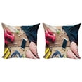 thumbnail image 1 of Ambesonne Fitness Throw Pillow Cover 2 Pack, Sportswear Accessories, 20", Multicolor, 1 of 7